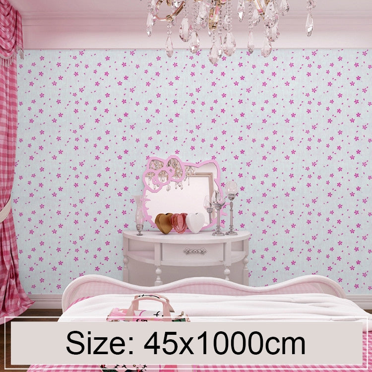 Creative 3D Stone Brick Decoration Wallpaper Stickers Bedroom Living Room Wall Waterproof Wallpaper Roll, Size: 45 x 1000cm, Powder cherry blossom