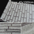 Creative 3D Stone Brick Decoration Wallpaper Stickers Bedroom Living Room Wall Waterproof Wallpaper Roll, Size: 45 x 1000cm, Gray brick