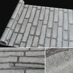Creative 3D Stone Brick Decoration Wallpaper Stickers Bedroom Living Room Wall Waterproof Wallpaper Roll, Size: 45 x 1000cm, Gray brick