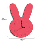 Rabbit Pattern Creative Living Room Decorative Wall Clock — White