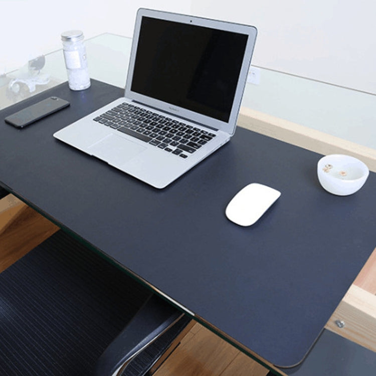 Multifunction Business Double Sided PU Leather Mouse Pad Keyboard Pad Table Mat Computer Desk Mat, Size: 120 x 60cm                           ... — Silver Grey