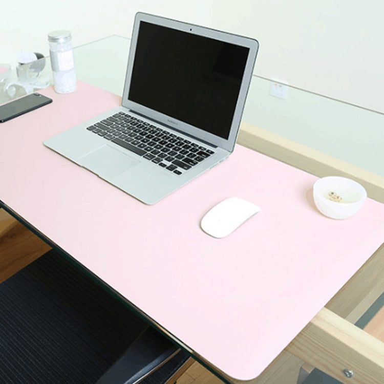 Multifunction Business Double Sided PU Leather Mouse Pad Keyboard Pad Table Mat Computer Desk Mat, Size: 120 x 60cm                           ... — Black Red