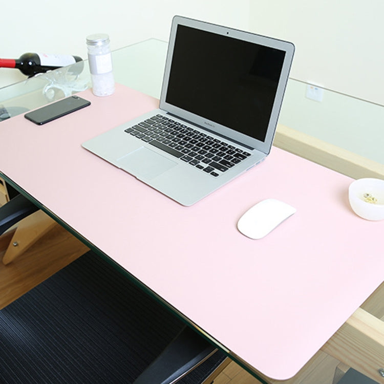 Multifunction Business PU Leather Mouse Pad Keyboard Pad Table Mat Computer Desk Mat, Size: 60 x 30cm — Black