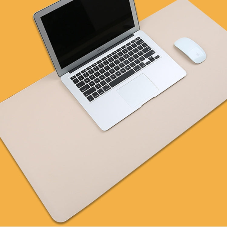 Multifunction Business PU Leather Mouse Pad Keyboard Pad Table Mat Computer Desk Mat, Size: 80 x 40cm — Baby Blue