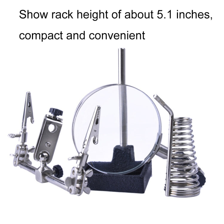 90mm Diameter 5X Multifunction Spring Iron Stand with Magnifying Glass — view 8