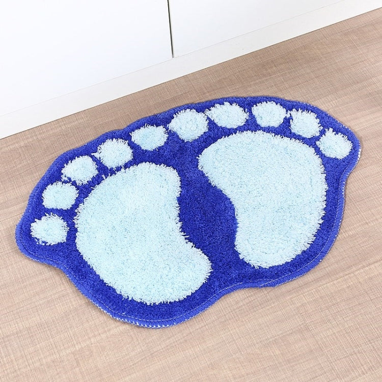 1390 Foot-shaped Non Slip Shaggy Soft Water Absorption Bedroom Bathroom Carpet Mat