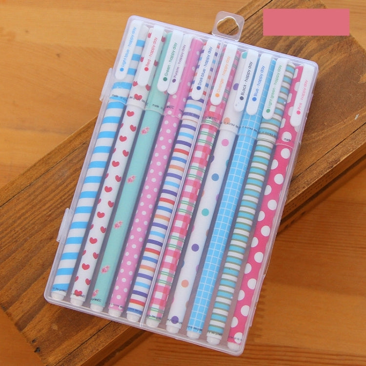 10 in 1 Colour Ink Refill Creative Fresh Floral Gel Pen 0.5mm Signature Pen School Stationery Office Supply, Random Style Delivery