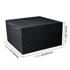 Anti-UV Waterproof Dust-proof 210D Oxford Cloth Folding Table Chairs Protective Cover Outdoor Furniture Set Cover, Size: 213*132*74cm(Black)