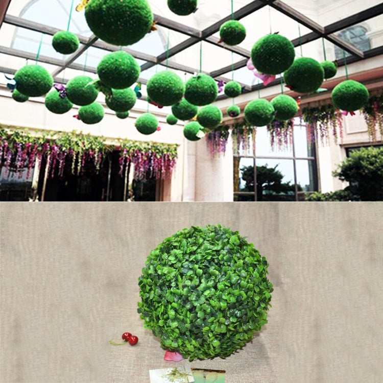 Artificial Aglaia Odorata Plant Ball Topiary Wedding Event Home Outdoor Decoration Hanging Ornament, Diameter: 8.7 inch