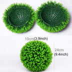 Artificial Green Eucalyptus Plant Ball Tree Wedding Event Home Outdoor Decoration Hanging Ornament, Diameter: 9.5 inch