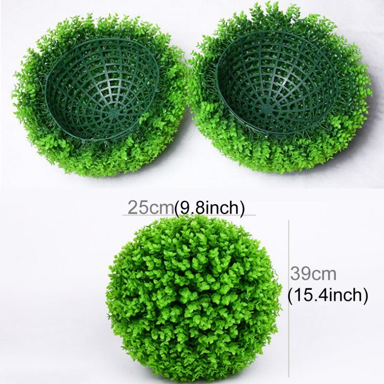 Artificial Green Eucalyptus Plant Ball Topiary Wedding Event Home Outdoor Decoration Hanging Ornament, Diameter: 15 inch