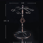 Iron Hanging Wine Glass Shelf Drain Rack Diamond Shape Cup Holder