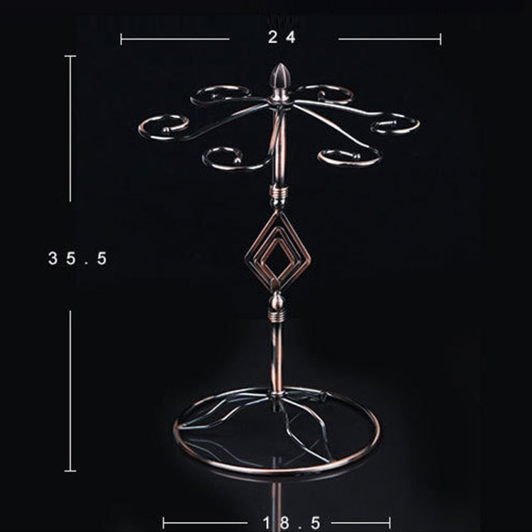 Iron Hanging Wine Glass Shelf Drain Rack Diamond Shape Cup Holder