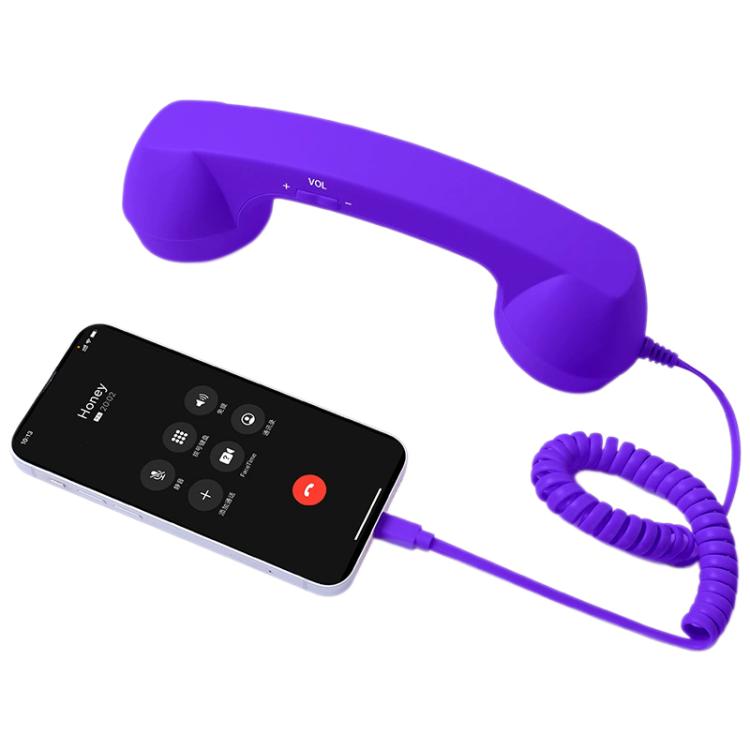 Type-C Plug Mic Retro Telephone Anti-radiation Cell Phone Handset Receiver — Green