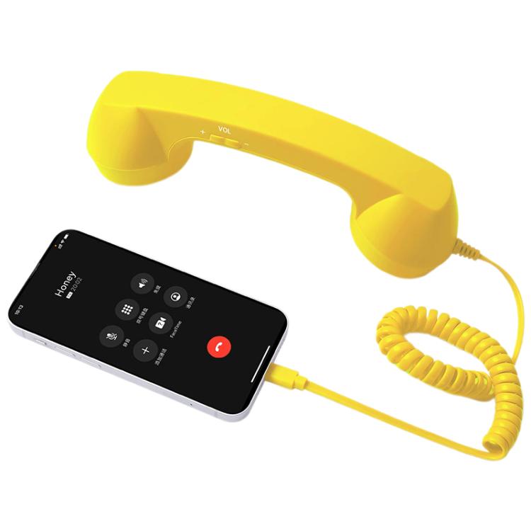 Type-C Plug Mic Retro Telephone Anti-radiation Cell Phone Handset Receiver — Purple