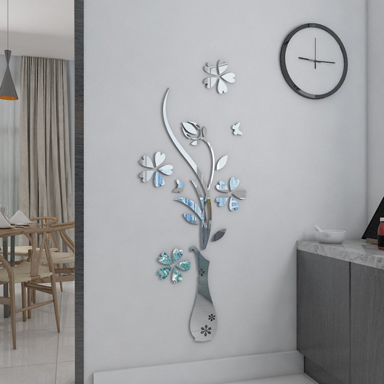 Creative 3D Vase Style Mirror DIY Wall Sticker Set, Size: 40*60cm — view 5