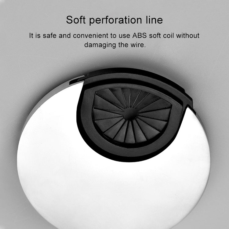 2 PCS Desk Computer Desktop Zinc Alloy Round Threading Box Hole Cover, Hole Diameter: 53mm (Bright Gold)