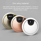 2 PCS Desk Computer Desktop Zinc Alloy Round Threading Box Hole Cover, Hole Diameter: 53mm (Bright Gold)