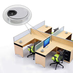 2 PCS Desk Computer Desktop Zinc Alloy Round Threading Box Hole Cover, Hole Diameter: 53mm (Bright Gold)