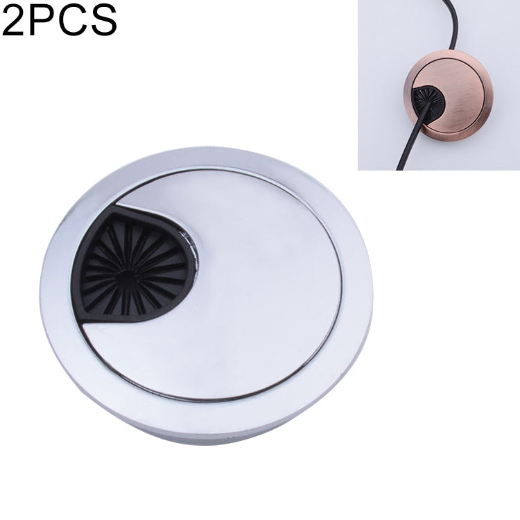 2 PCS Desk Computer Desktop Zinc Alloy Round Threading Box Hole Cover, Hole Diameter: 60mm (Green Bronze) — view 10