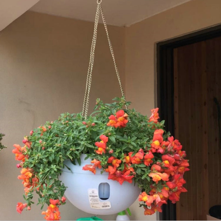 Hanging Plastic Flower Pots Hanging Pots Flower Pot With Hanging Chain, Large Size: 24 x 18cm, Random Color Delivery