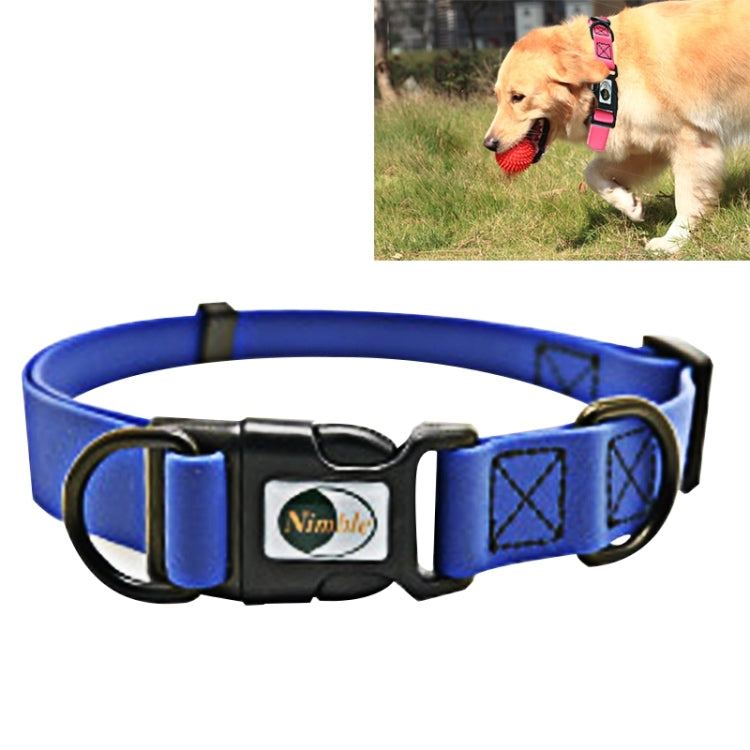 PVC Material Waterproof Adjustable Dual Loop Pet Dogs Collar, Suitable for Ferocious Dogs, Collar Size: 39-63 cm, Size: L