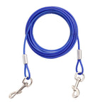 Double-end Steel Wire Rope Pet Dogs 2 in 1 Traction Rope Pet Walking Leads With Handle, Random Color Delivery, Length: 3m