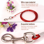 Double-end Steel Wire Rope Pet Dogs 2 in 1 Traction Rope Pet Walking Leads With Handle, Random Color Delivery, Length: 3m