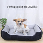 Dog Bone Pattern Big Soft Warm Kennel Pet Dog Cat Mat Blanket, with Rattan Mat & Blanket Size: S, 60×45×15cm