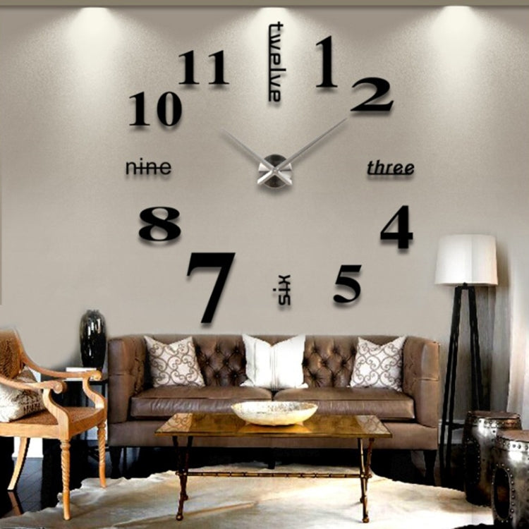 Creative 3D Mirror DIY Wall Sticker Clock, Size: 120*120cm, Size: 120*120cm , Size: 120*120cm