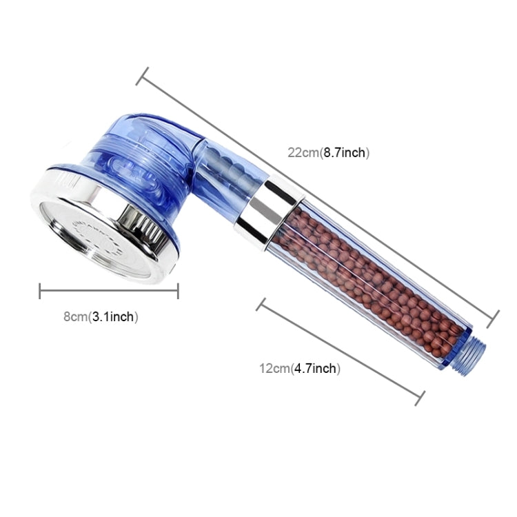 3 Settings Adjustable PC Negative Ions Shower Head, Size: Large, Interface: 2cm, 3 Settings Size: Large — 3 Settings Size: Large,(Blue)
