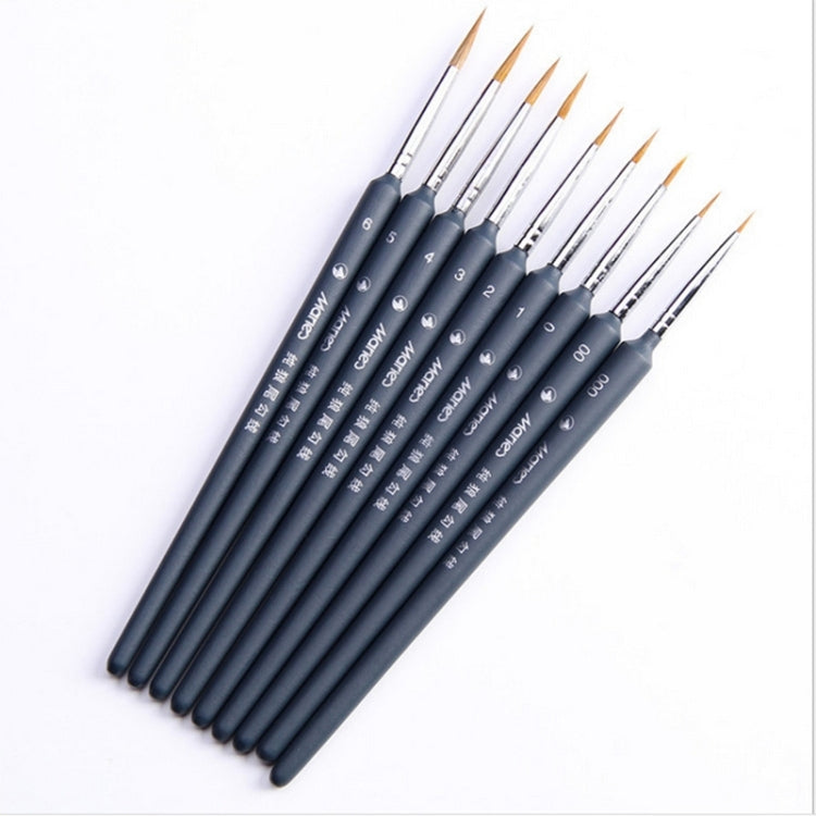 9 in 1 Art Supplies Weasel Hair Brush Watercolor Hook Line Brush Depict the Edge Pen Oil Painting Pen