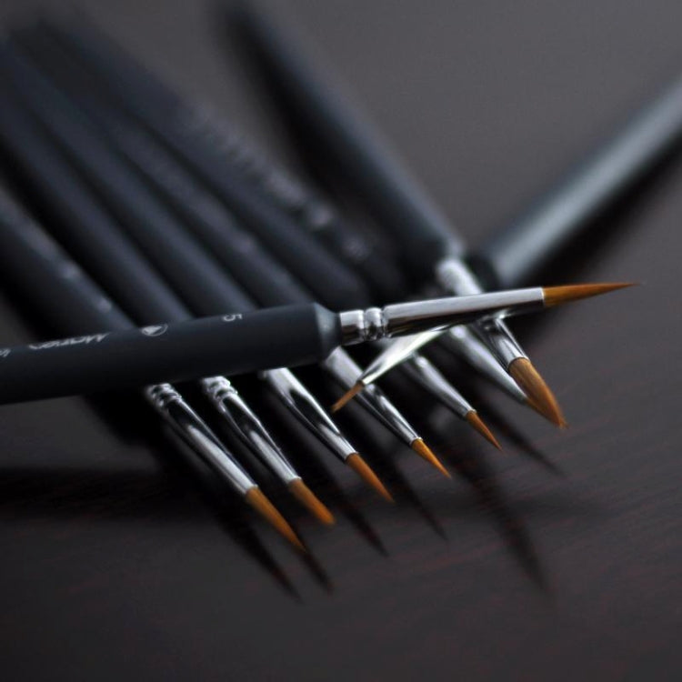 9 in 1 Art Supplies Weasel Hair Brush Watercolor Hook Line Brush Depict the Edge Pen Oil Painting Pen