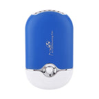 Portable Mini USB Charging Air Conditioner Refrigerating Handheld Small Fan — Blue