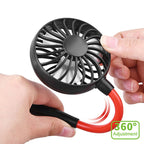Creative Mini Hanging Neck Type Fan Outdoor LED Fan