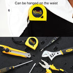 deli Retractable Ruler Measuring Tape Portable Pull Ruler Mini Tape Measure, Length: 10m