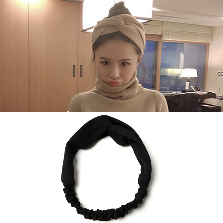 Women Temperament Knitting Cross Shape Hair Band — view 12