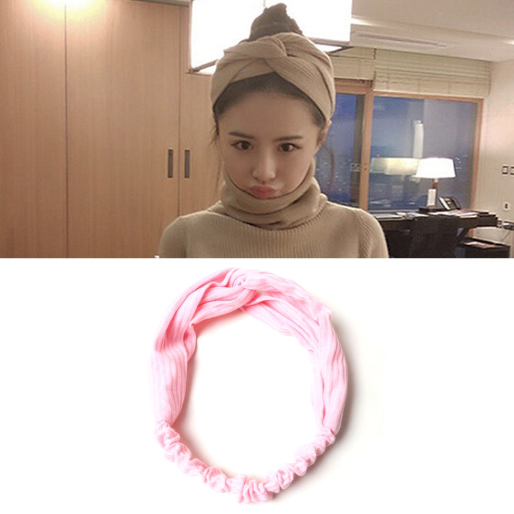 Women Temperament Knitting Cross Shape Hair Band