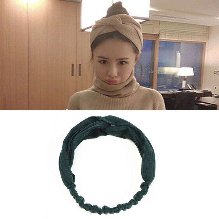 Women Temperament Knitting Cross Shape Hair Band — HC8960WR