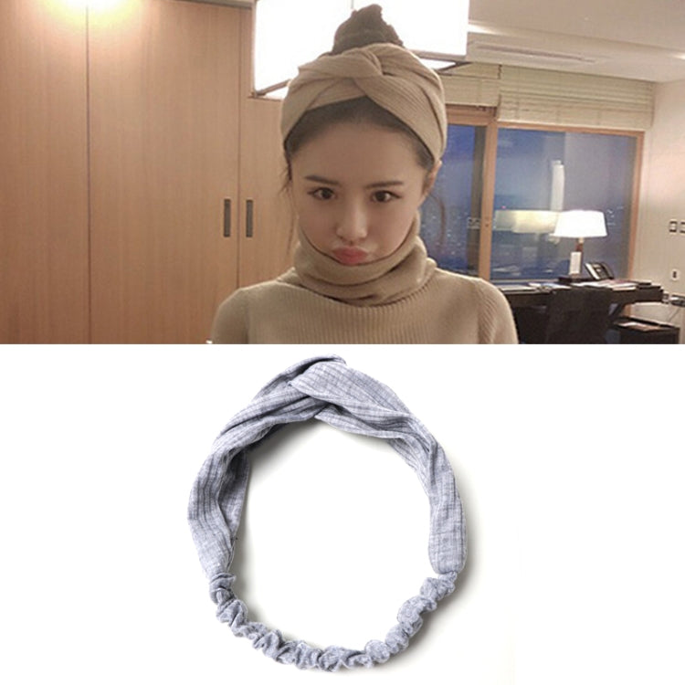 Women Temperament Knitting Cross Shape Hair Band — HC8960Y