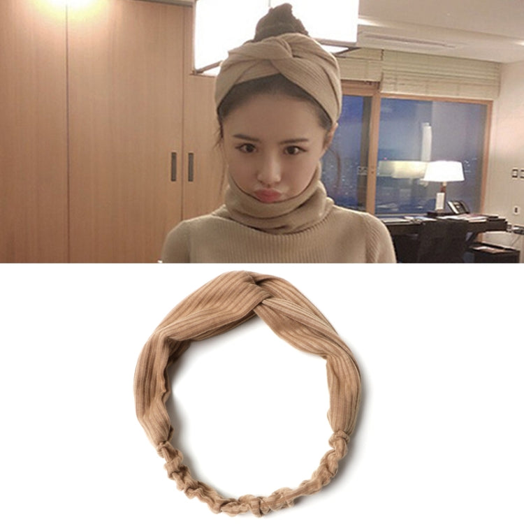 Women Temperament Knitting Cross Shape Hair Band — HC8960A