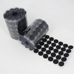 1000 PCS 16mm Round Nylon Adhesive Hook and Loop Fastener — 15mm (Black)