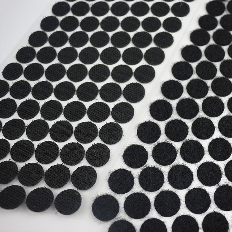 1000 PCS 16mm Round Nylon Adhesive Hook and Loop Fastener — 15mm (White)