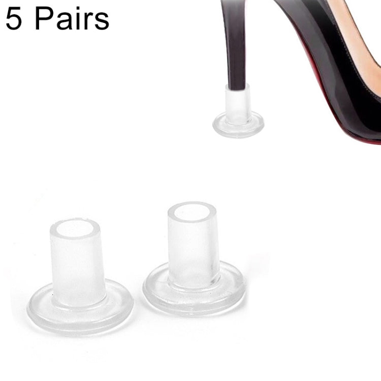 5 Pairs Non-slip Wear-resistant Increase Shoes High Stiletto Heel Protector Caps, Random Color Delivery — view 7