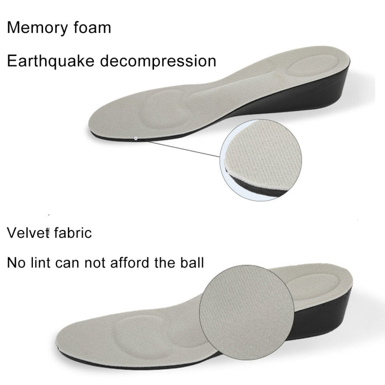 2.5cm PU Breathable Sport Height Increase Insoles