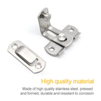 2 PCS Security Door Stainless Steel 90 Degree Right Angle Door Buckle Corner Insert