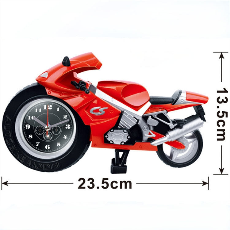 Creative Artistic Motorcycle Alarm Clock Desk Clock Model for Household Shelf Decorations