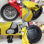 Creative Artistic Motorcycle Alarm Clock Desk Clock Model for Household Shelf Decorations