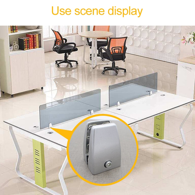 2 PCS Space Aluminum Alloy Desk Screen Clamps Screen Baffle