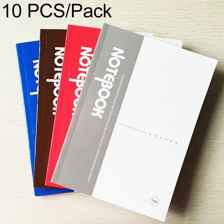 10 PCS 100 Pages A5 Soft Cover Diary Notebook Office Supply, Random Color Delivery